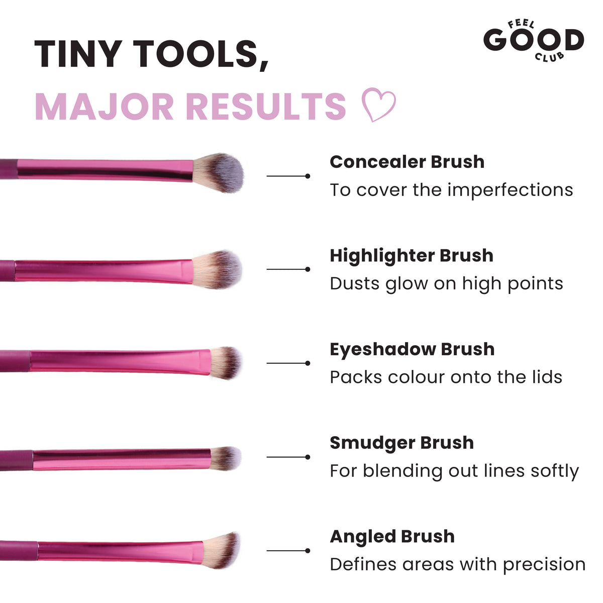 Eyeshadow Brush For Blending Powder Glitter Chrome Palette Liquid & Cream Eye Makeup | E20 - view 7