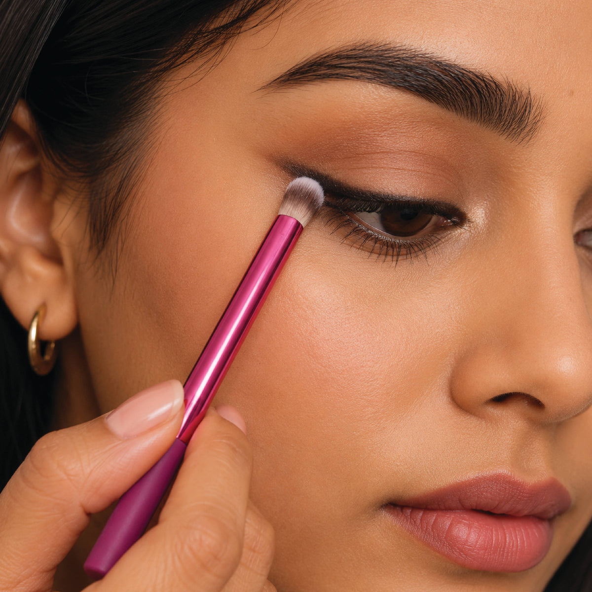 Smudger Brush For Blending Eyeliner Kajal Eyeshadow For Smokey/ Gradient Eye Makeup | E20 - view 3