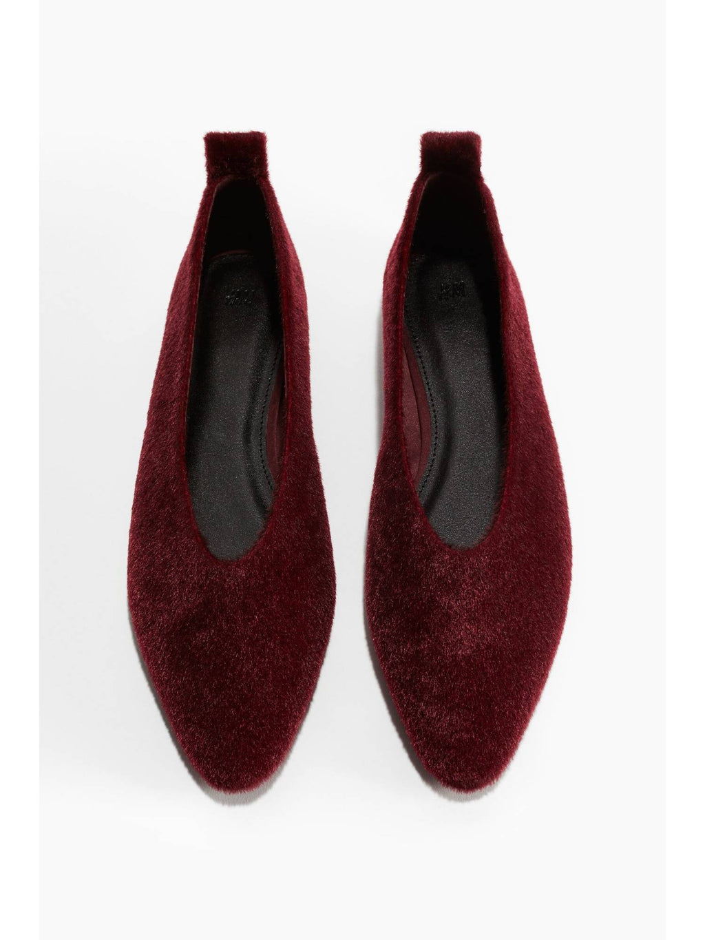 Women Red Pointed Ballet Flats | F61 - view 3