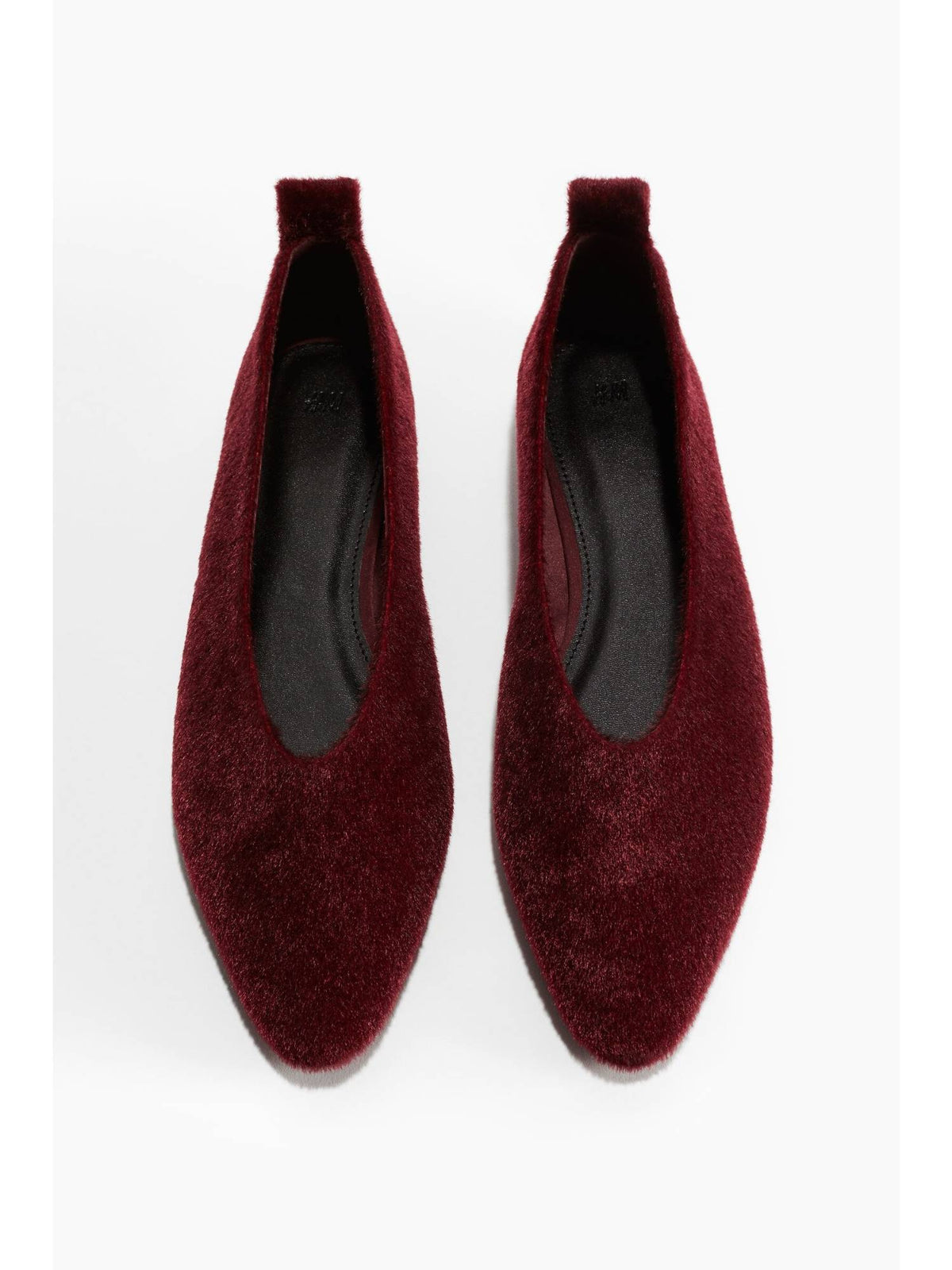 Women Red Pointed Ballet Flats | F61 - view 3