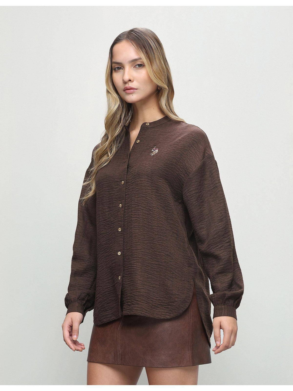 Women Brown Casual Relaxed Fit Shirt | S67 - view 4