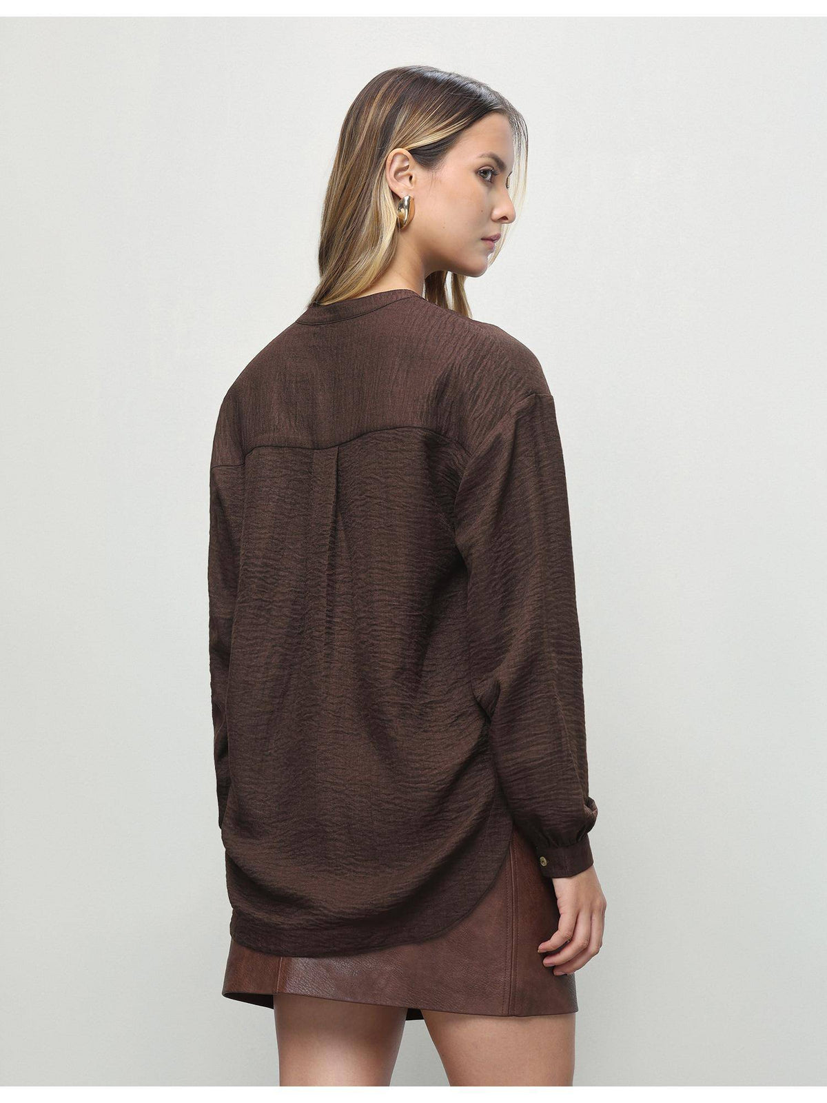 Women Brown Casual Relaxed Fit Shirt | S67 - view 5