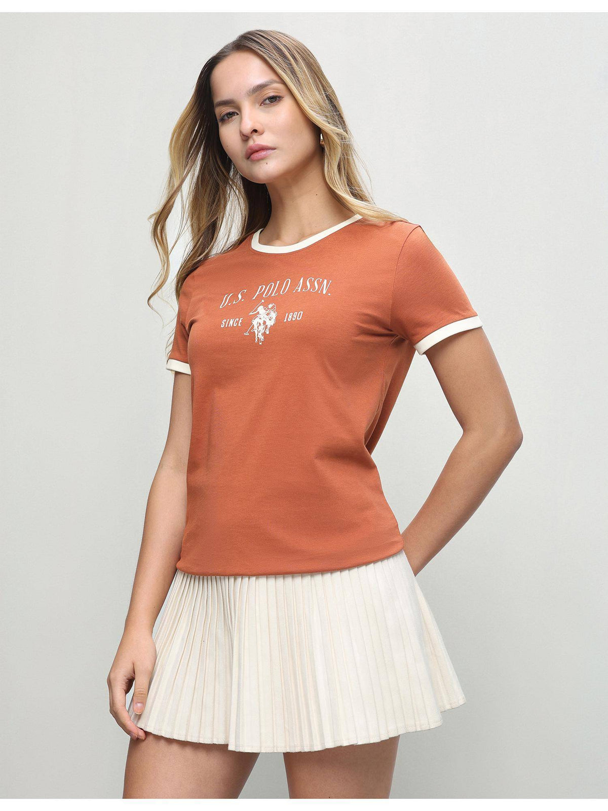 Women Brown Casual Regular Fit T-Shirt | U89 - view 1
