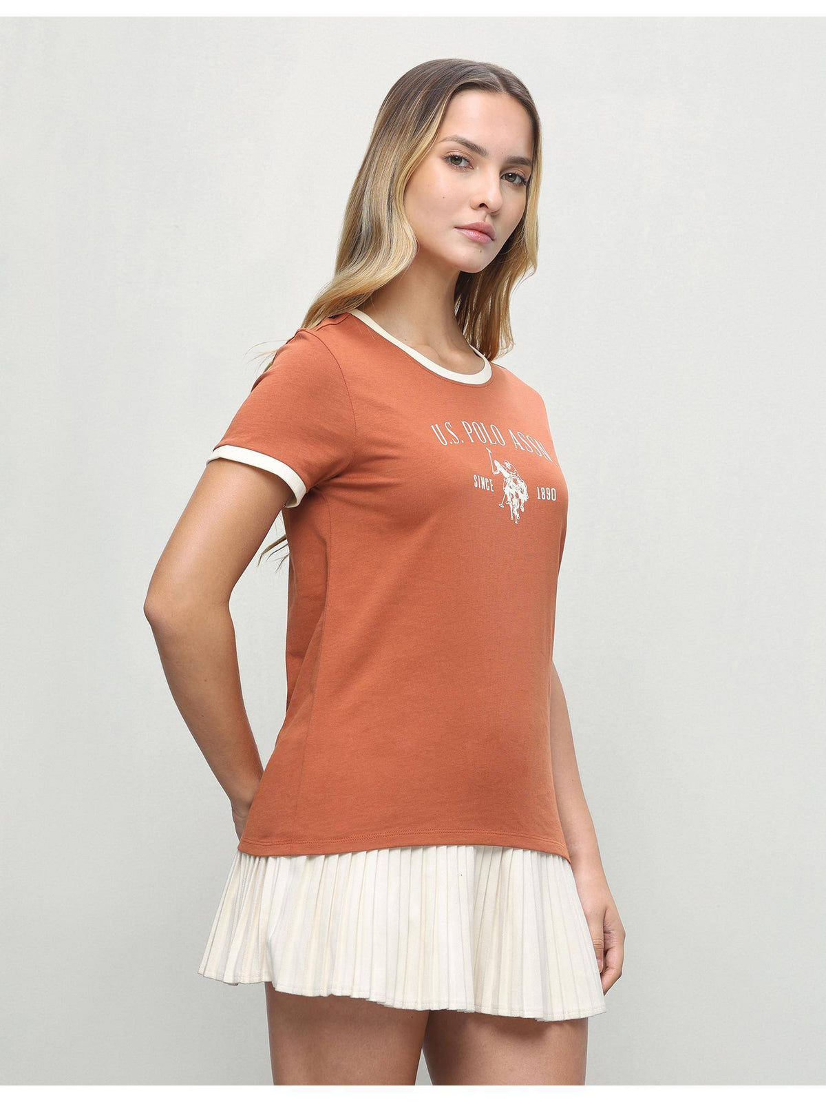 Women Brown Casual Regular Fit T-Shirt | U89 - view 4