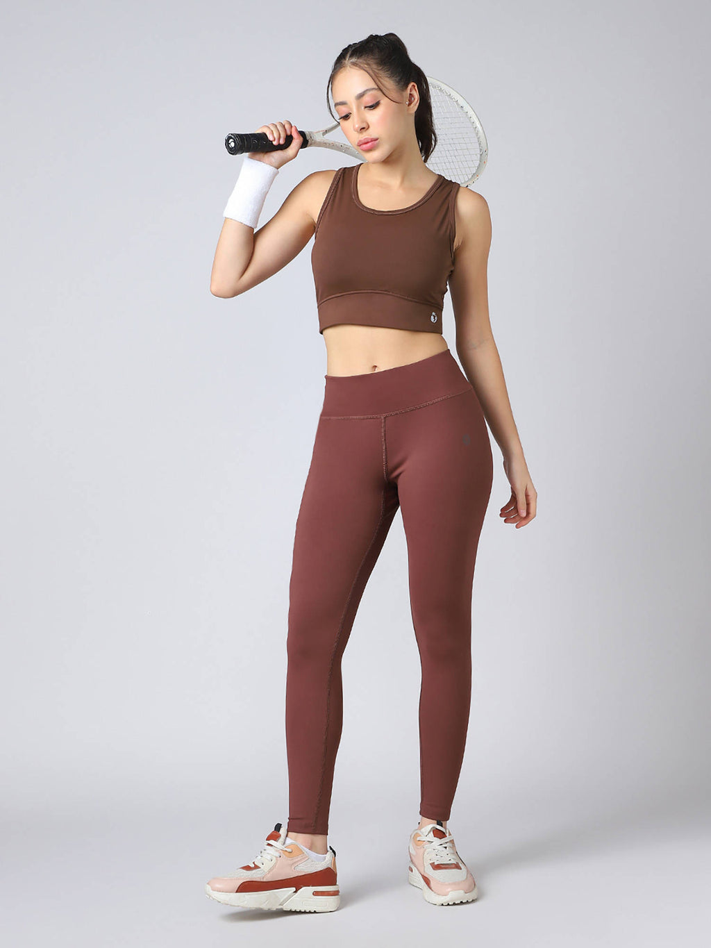 Women Slim Fit Scoop Neck Sports Bra With Elastic Plus Workout Support Green | sb09 - view 10