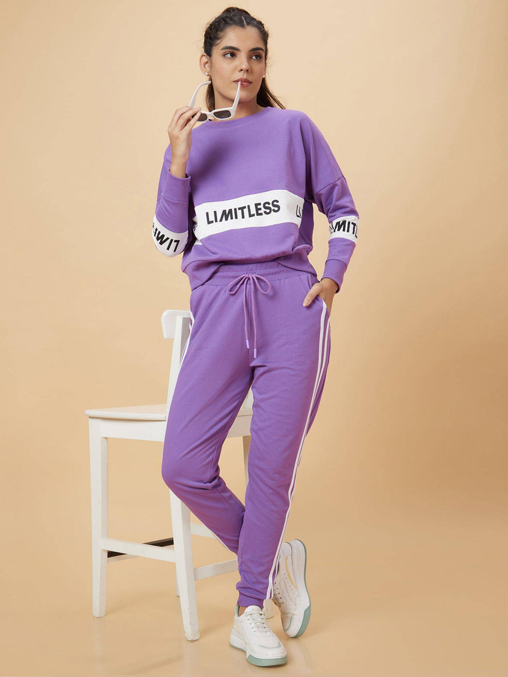 Women Purple Regular Fit Jogger | WJ89 - view 2
