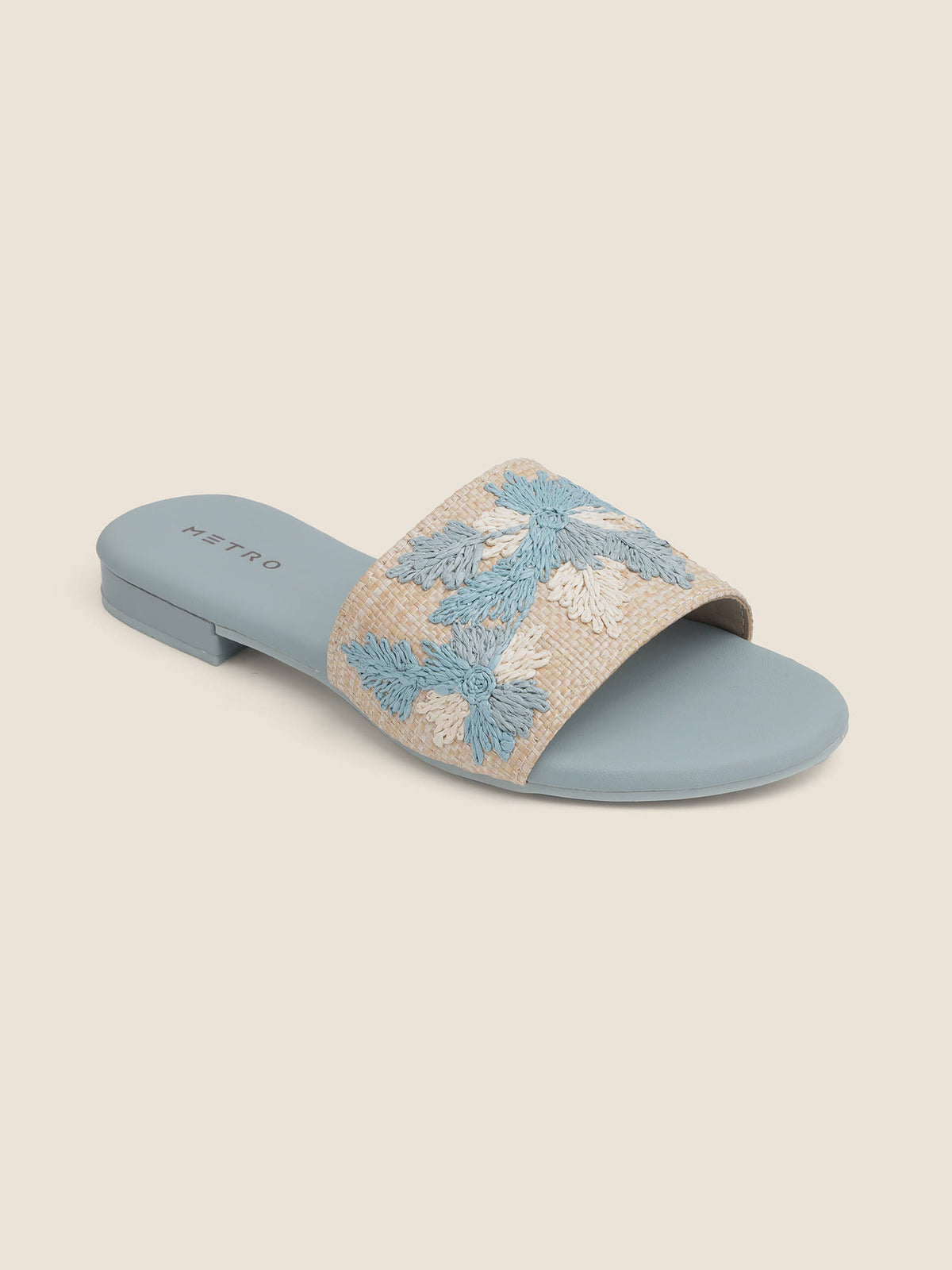 Women Blue Flats | F61 - view 1