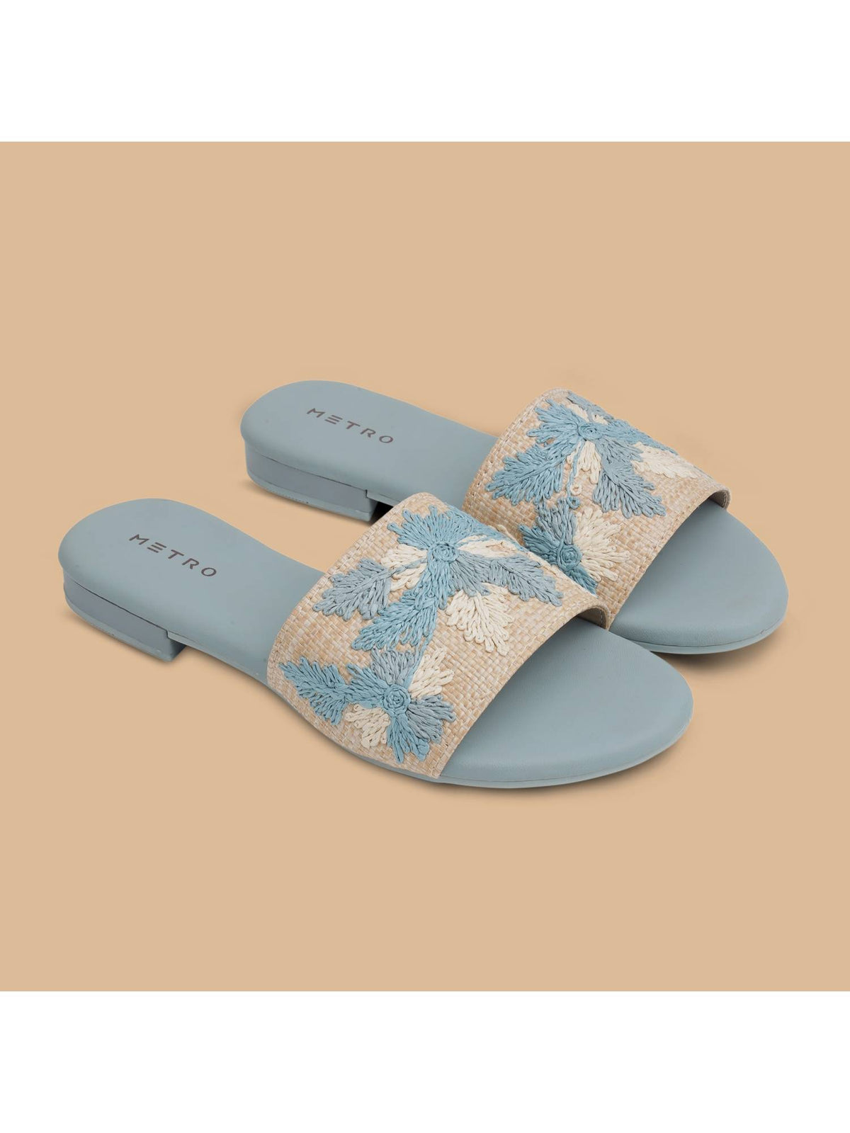 Women Blue Flats | F61 - view 3