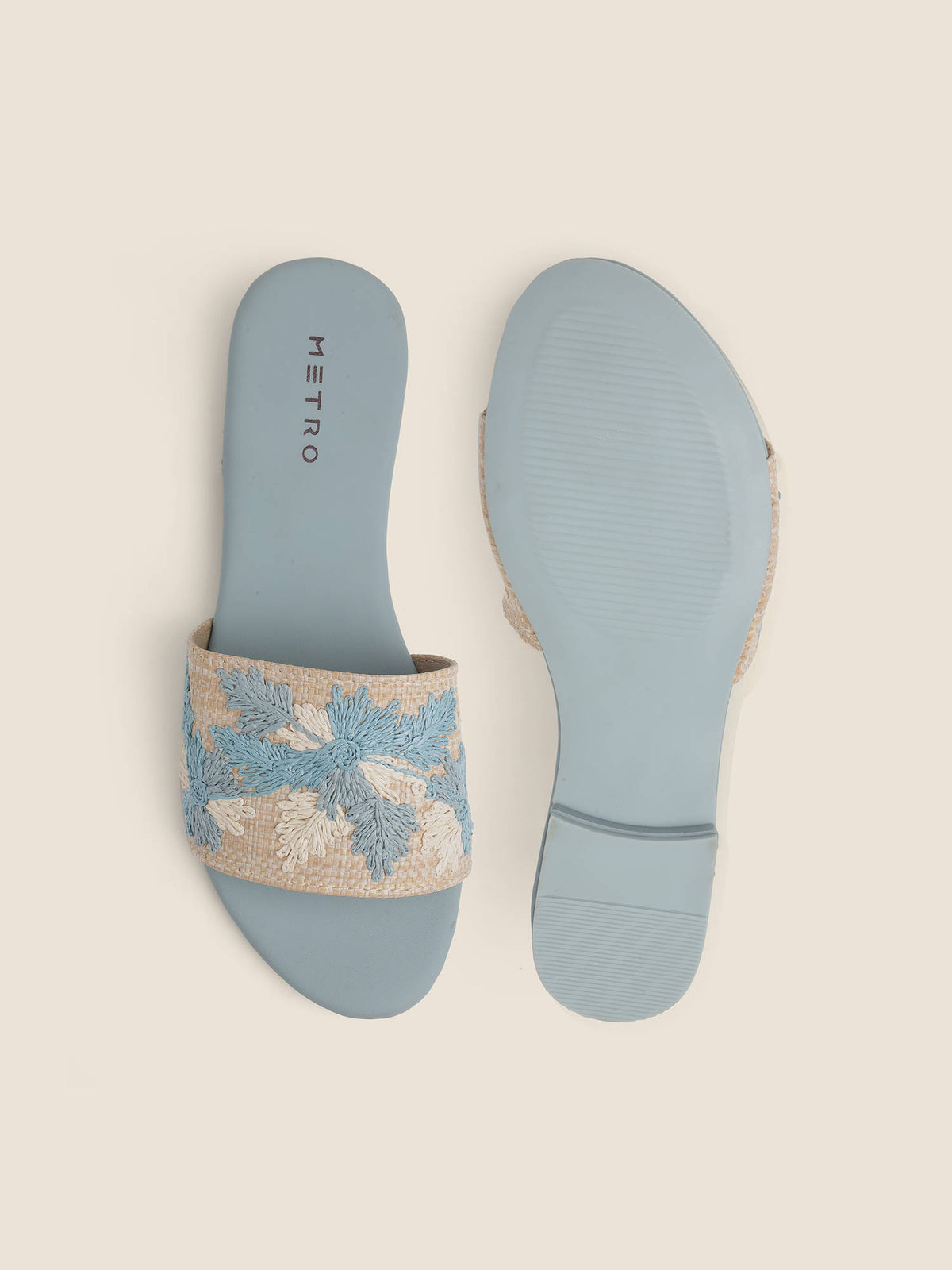 Women Blue Flats | F61 - view 4