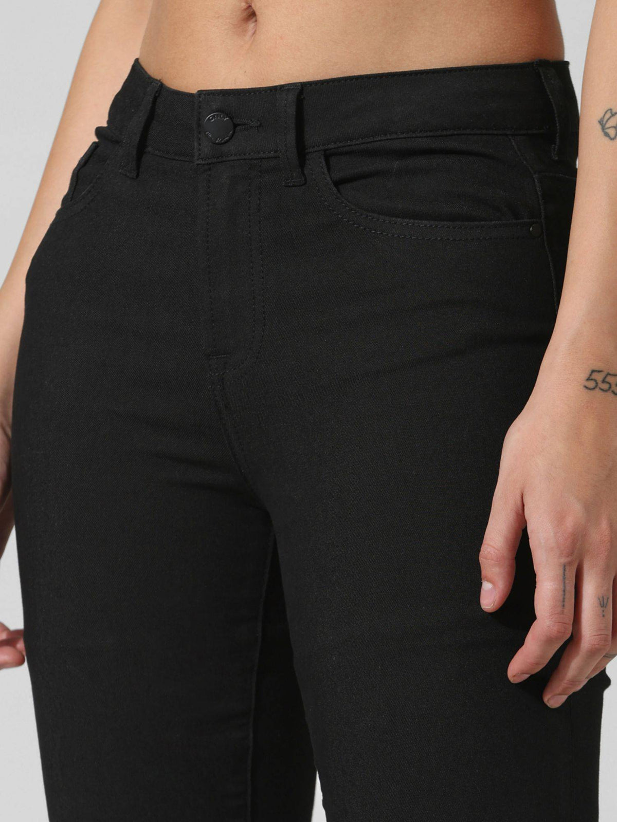 High Waist Black Flared Jeans | BG78 - view 3