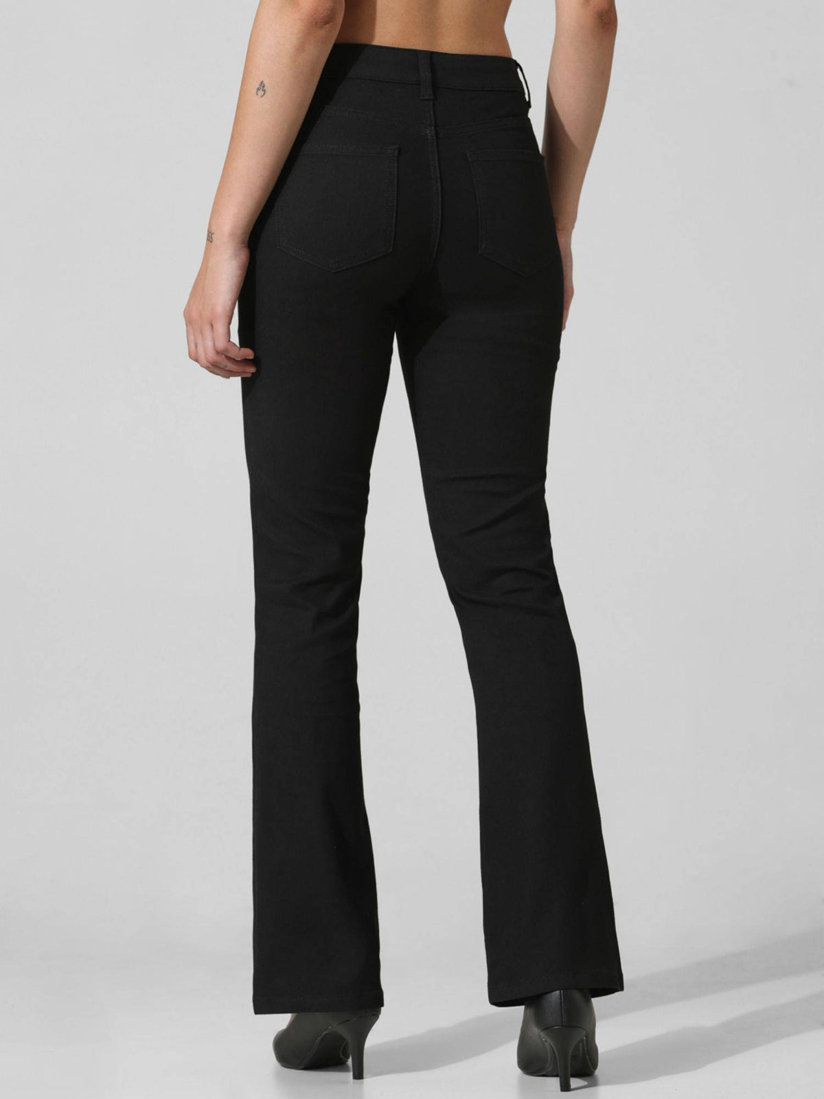High Waist Black Flared Jeans | BG78 - view 5