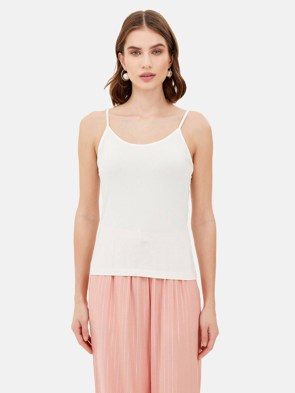 Black Basic Camisole Top with Adjustable Straps | TT98 - view 16