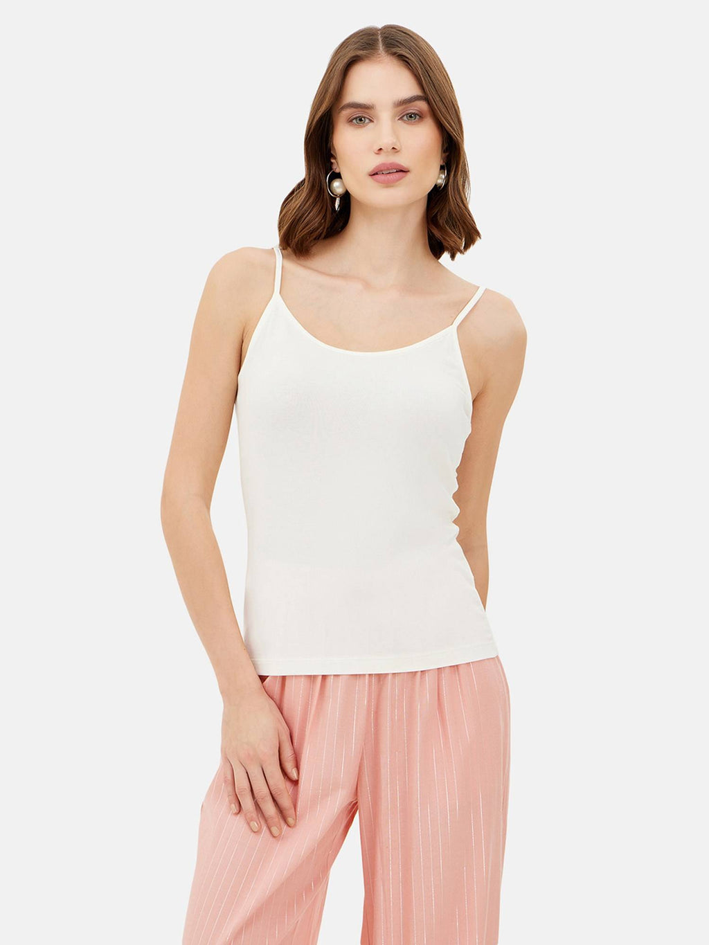 Black Basic Camisole Top with Adjustable Straps | TT98 - view 17