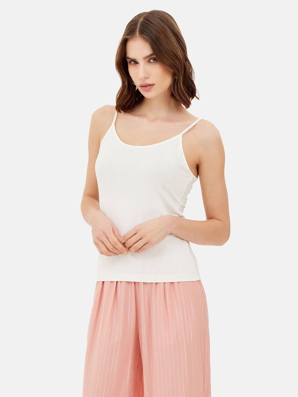Black Basic Camisole Top with Adjustable Straps | TT98 - view 18