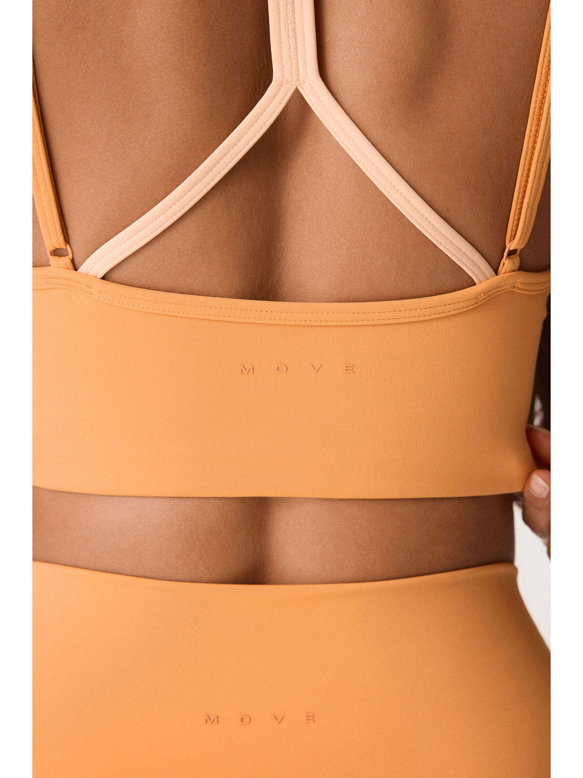 Women Orange Sports Bra With Sculptmove | sb09 - view 3