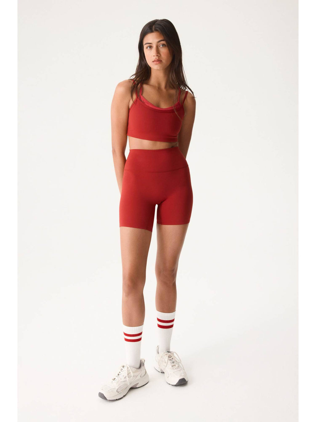 Women Red Sports Bra With Sculptmove | sb09 - view 2