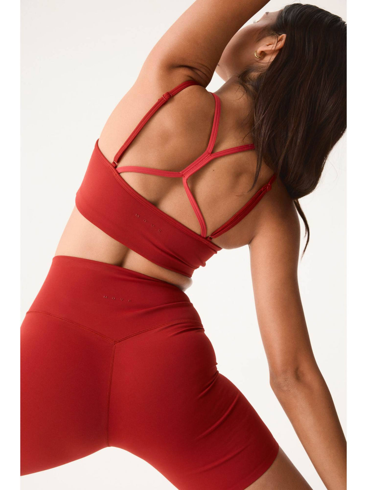 Women Red Sports Bra With Sculptmove | sb09 - view 4