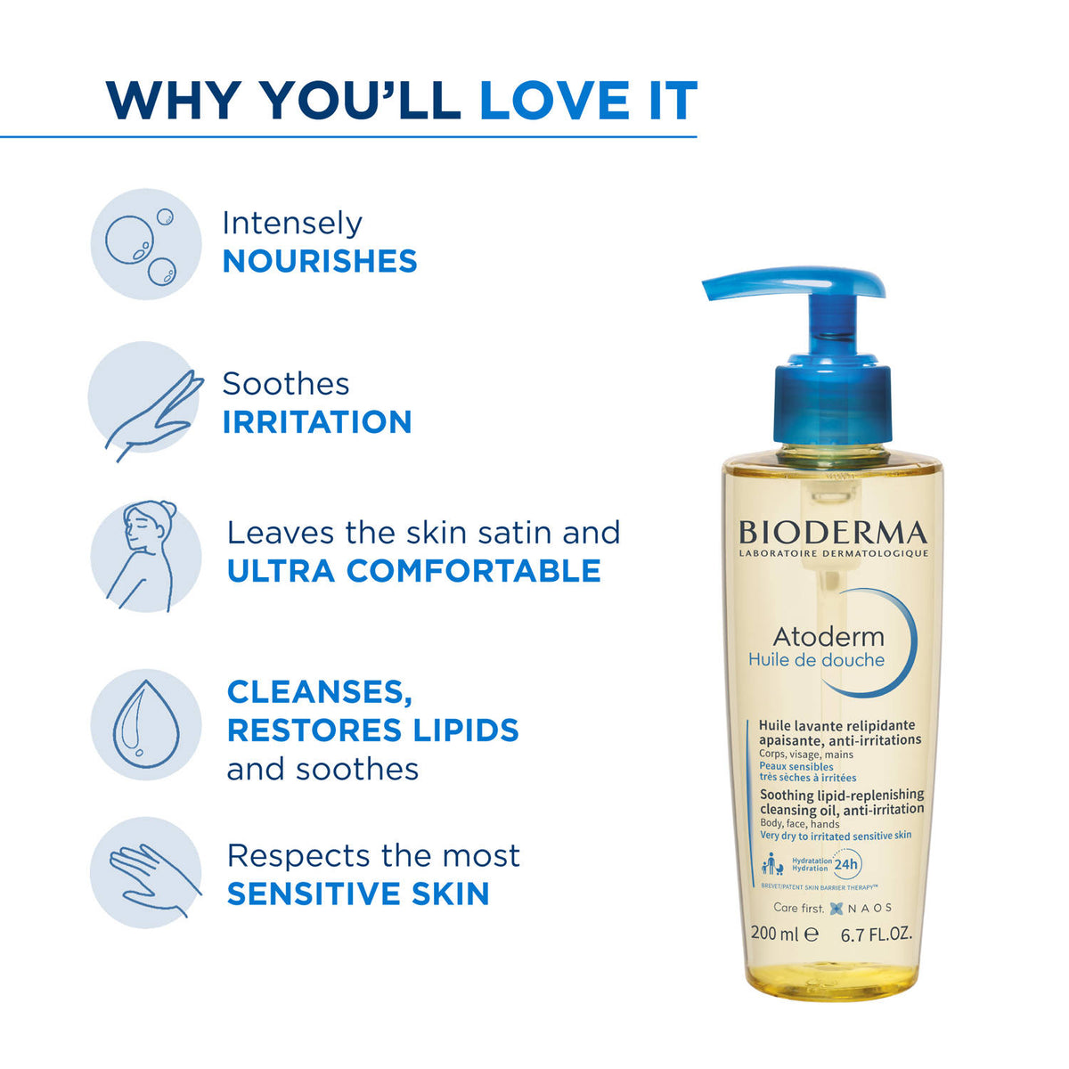 Shower Oil - Atoderm Huile De Douche With Niacinamide | B20 - view 3