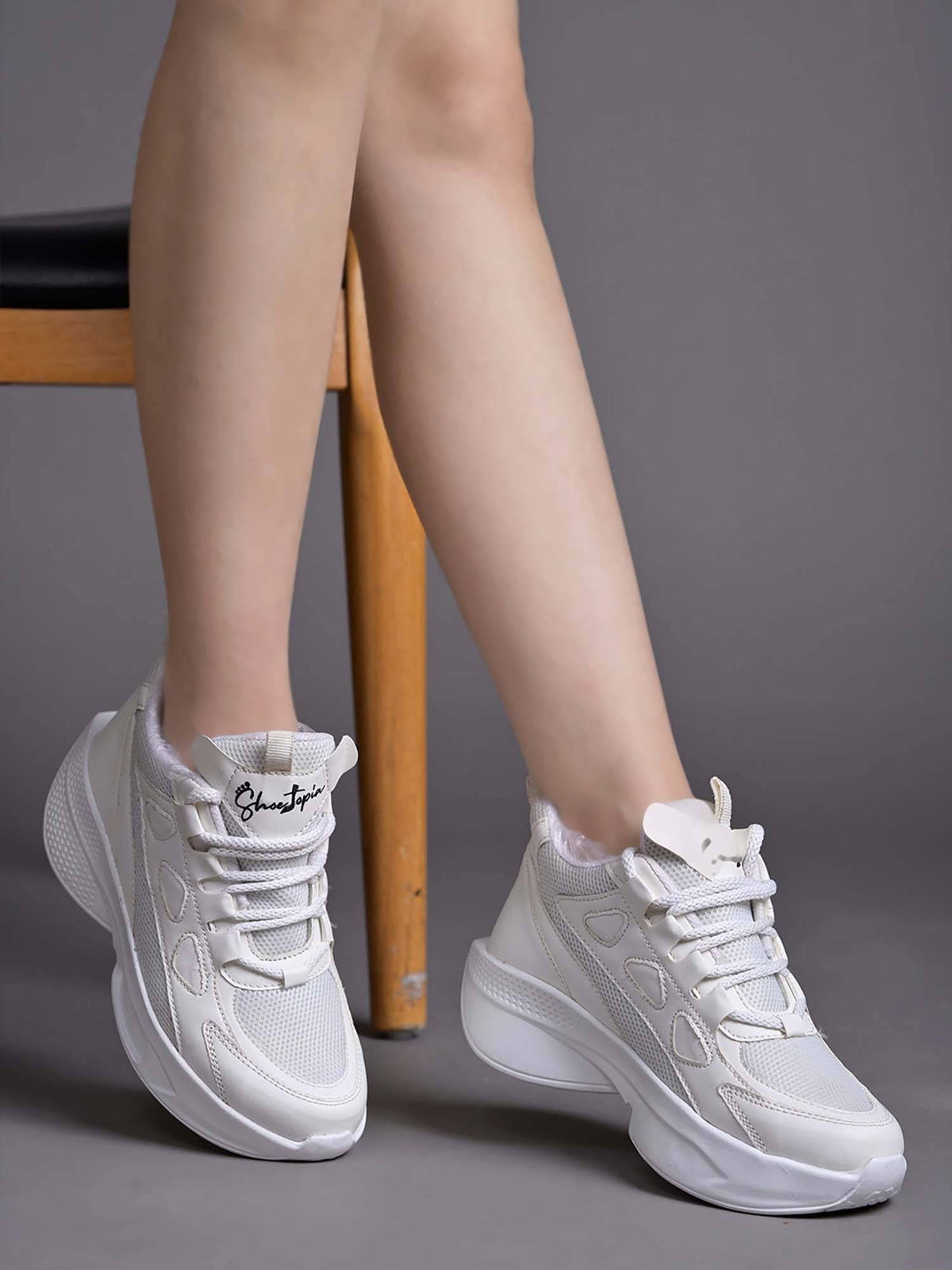Daily Wear Casual White Sneakers for Women | SN09 - view 3