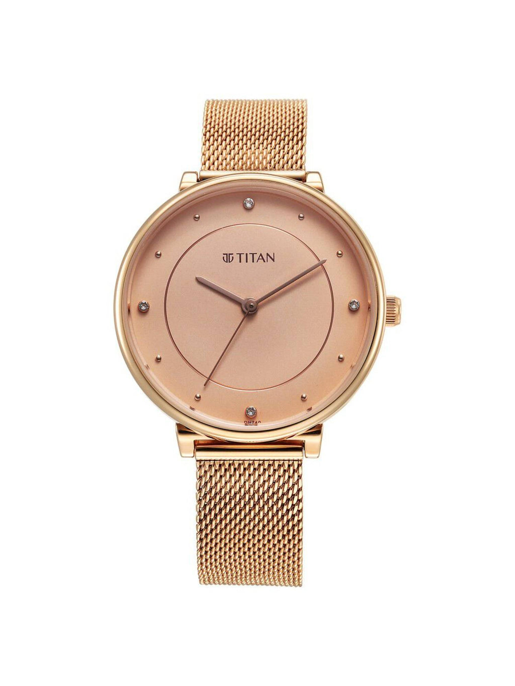 Purple Stackable Quartz Analog Peach Dial Watch for Women with Bracelet | W92 - view 2