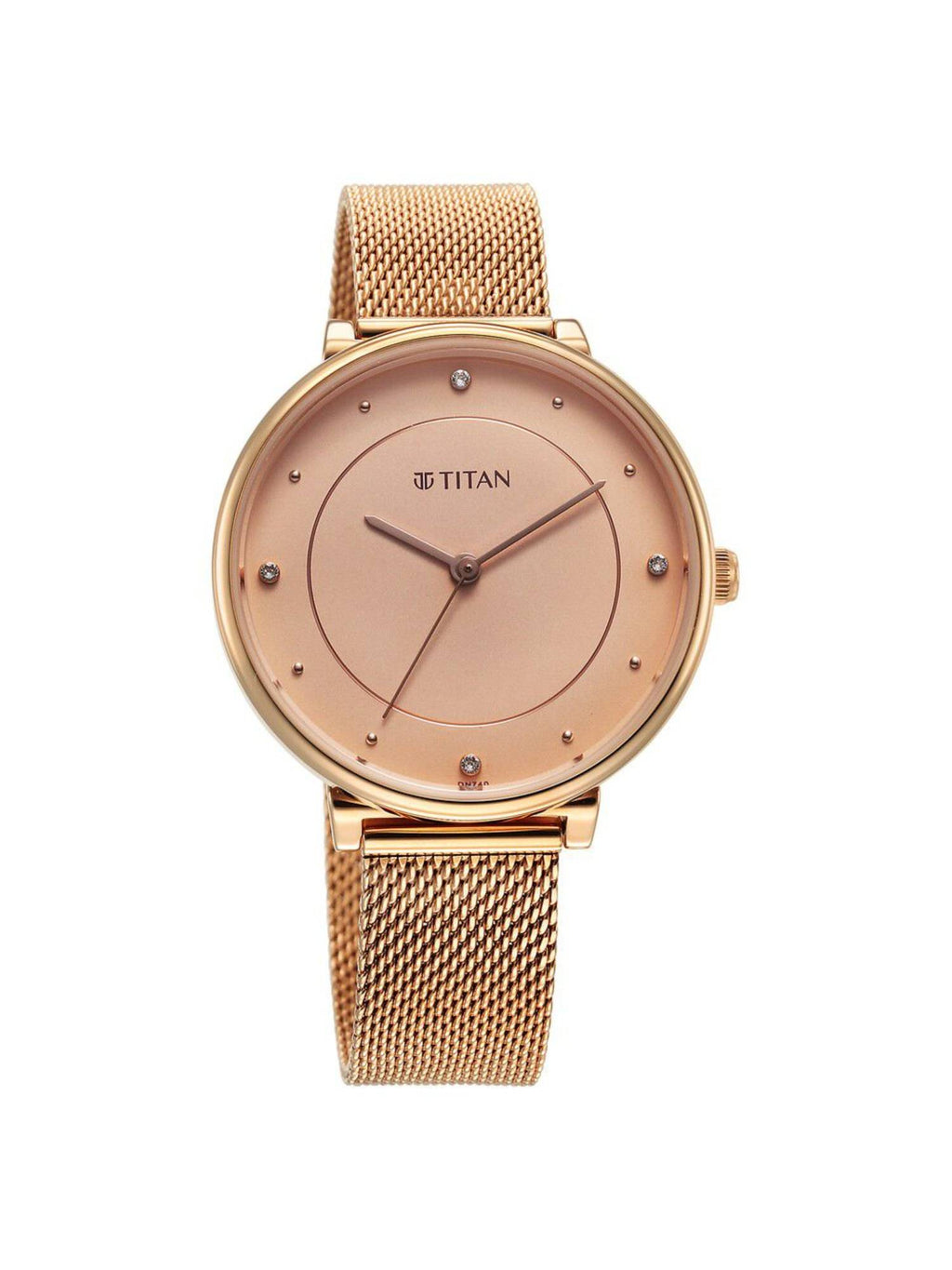 Purple Stackable Quartz Analog Peach Dial Watch for Women with Bracelet | W92 - view 5
