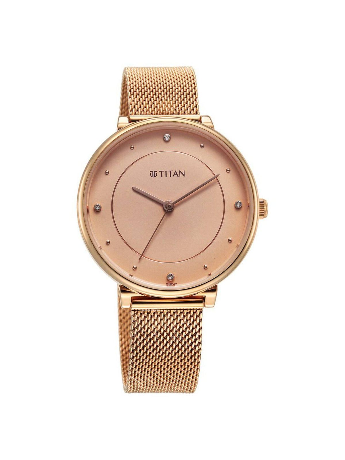Purple Stackable Quartz Analog Peach Dial Watch for Women with Bracelet | W92 - view 5