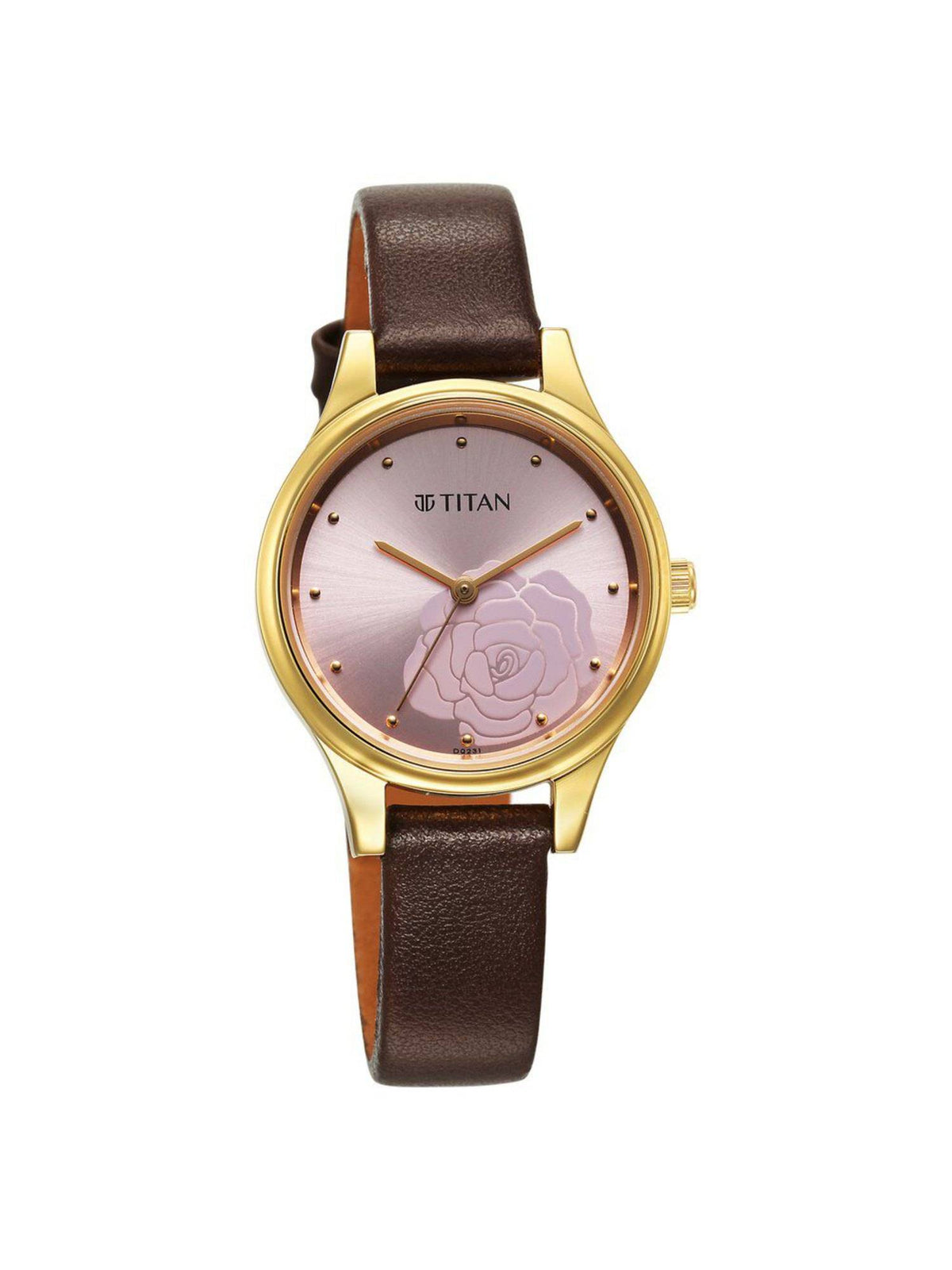 Karishma Quartz Analog Brown Leather Strap for Women | W92 - view 2