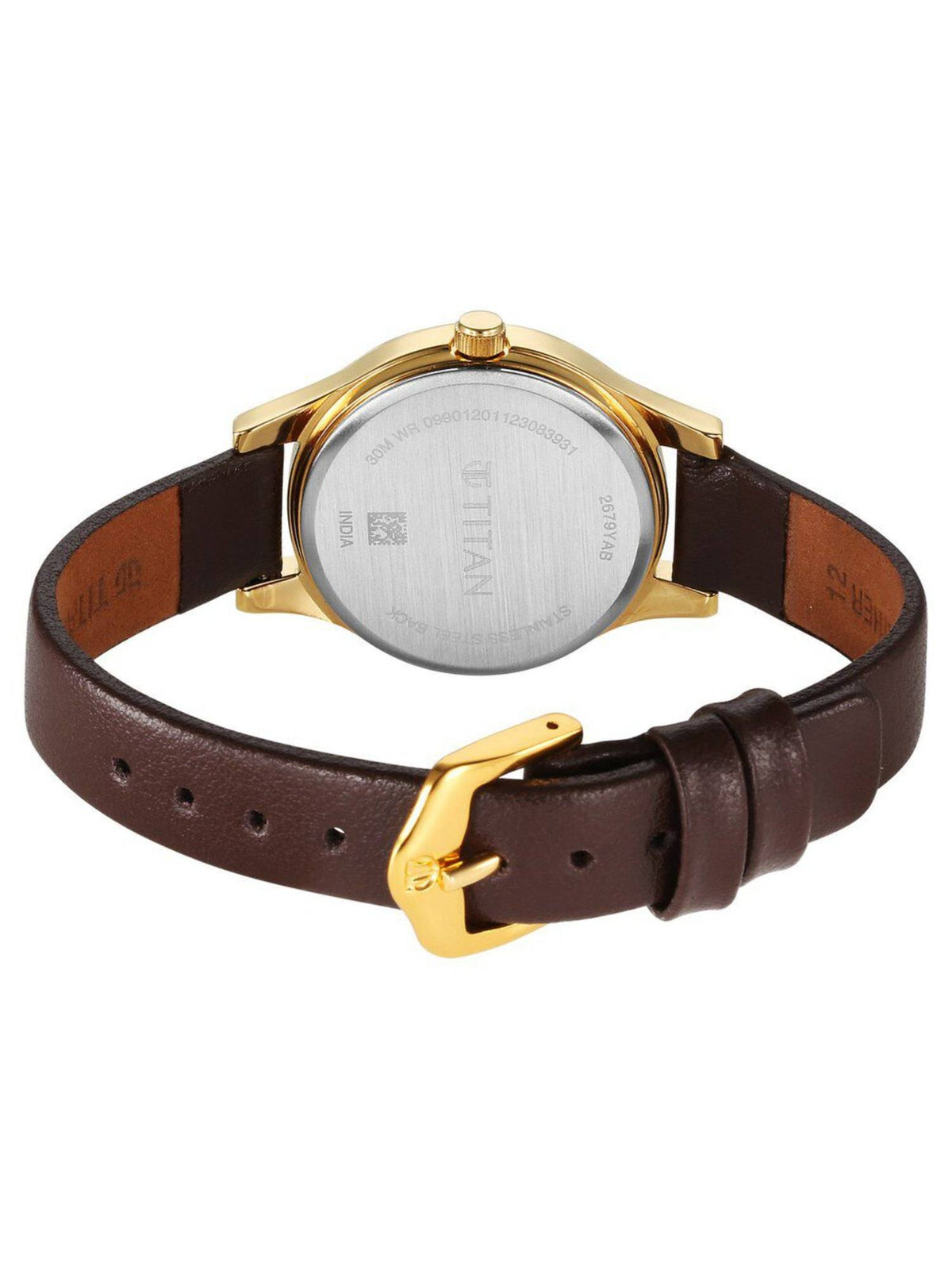 Karishma Quartz Analog Brown Leather Strap for Women | W92 - view 5