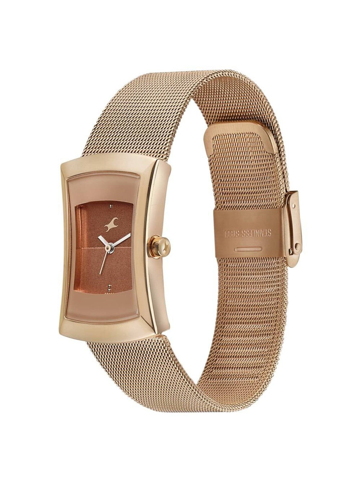 Pulse Quartz Analog Two Toned Dial Stainless Steel Strap Watch for Women | W92 - view 3