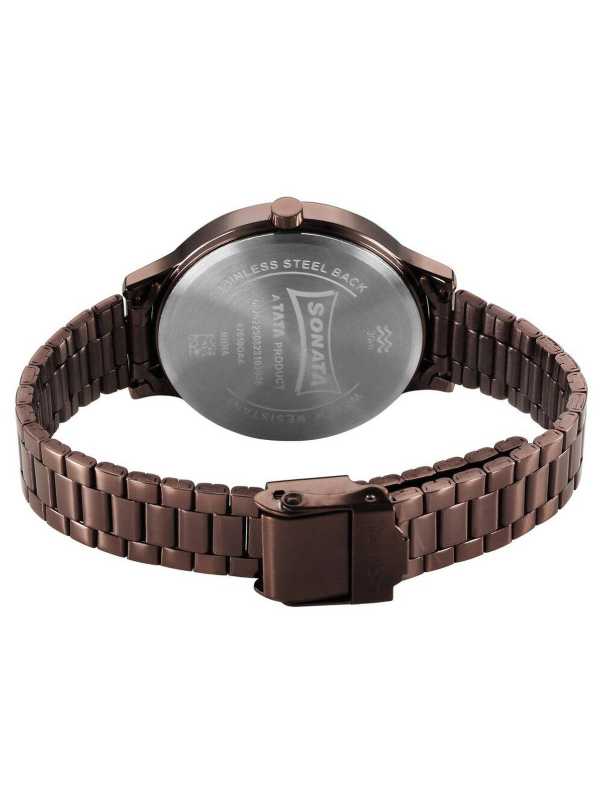 Blush Quartz Analog Brown Dial Stainless Steel Strap Watch for Women | W92 - view 4