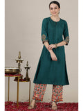Maroon Sequined Straight Kurta with Pleated Yoke | KDG - view 9