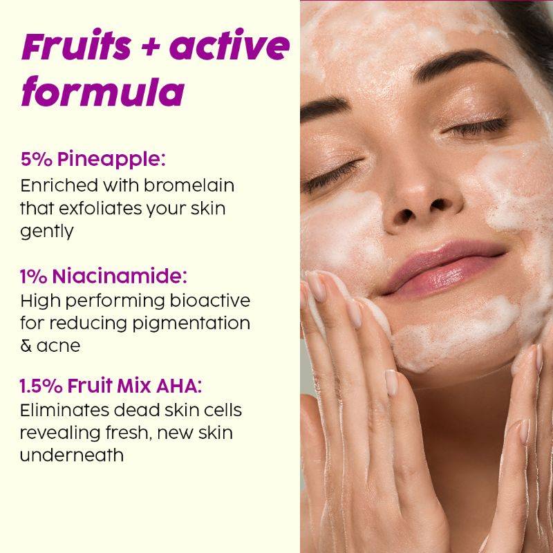 5% Pineapple Foaming Facewash For Depigmentation, For Skin Brightening & Even Toned Complexion | PL1 - view 3