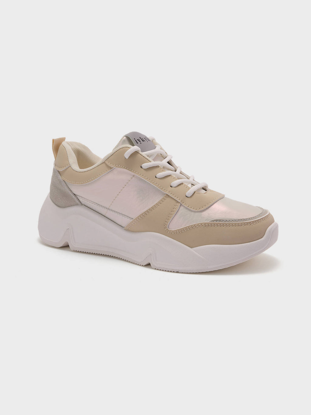Swank Premium Ivory and Gold Sneakers | SN09 - view 3