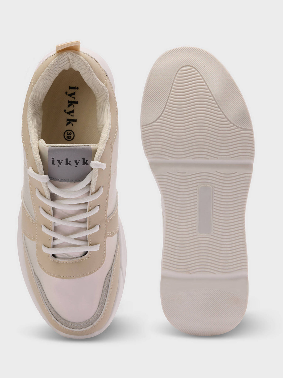 Swank Premium Ivory and Gold Sneakers | SN09 - view 5