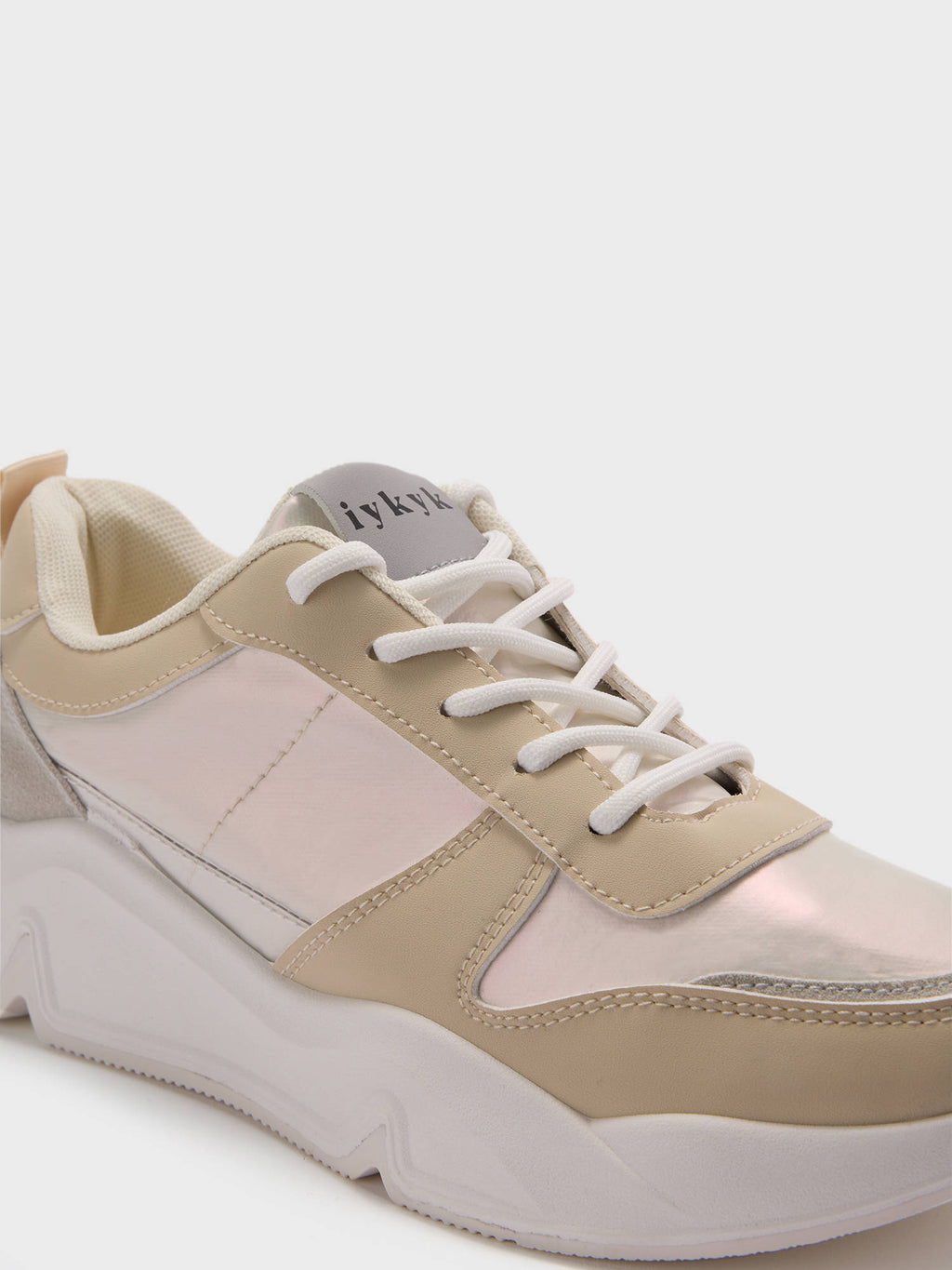 Swank Premium Ivory and Gold Sneakers | SN09 - view 6