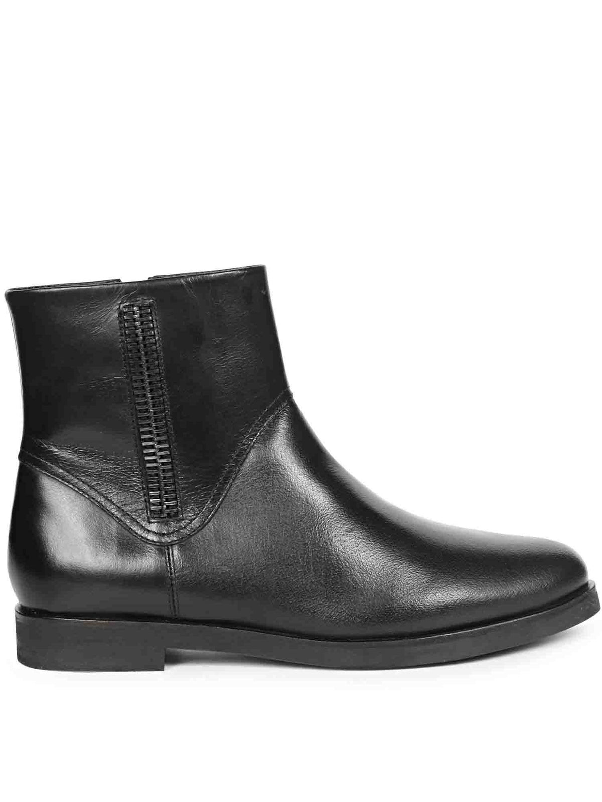 Ryann Black Leather Handcrafted InSide Zippers Ankle Boots | BT61 - view 2