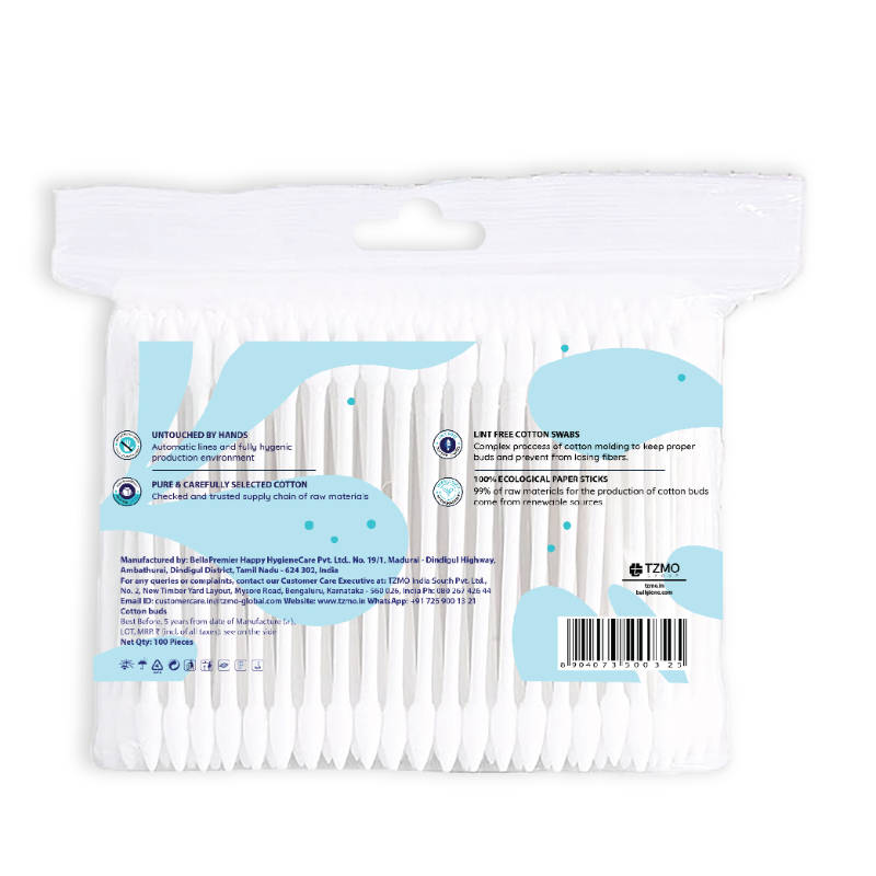 Cotton Buds with Paper Stick, Soft and Gentle, 100% Cotton, Nature Friendly | T32 - view 3