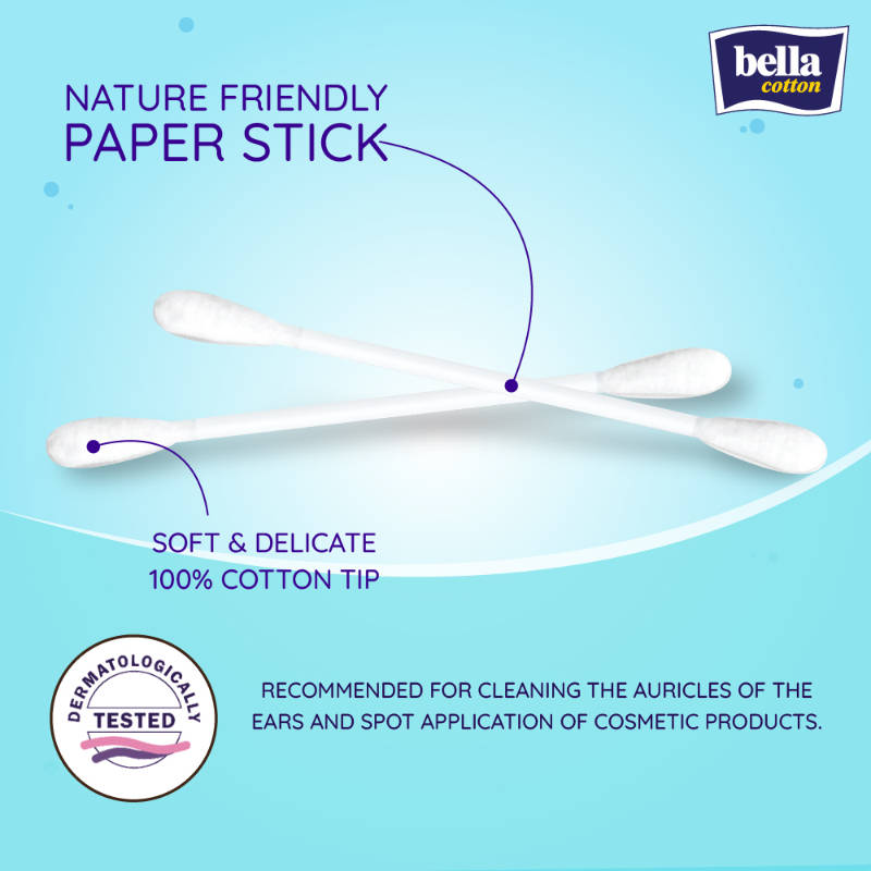 Cotton Buds with Paper Stick, Soft and Gentle, 100% Cotton, Nature Friendly | T32 - view 4