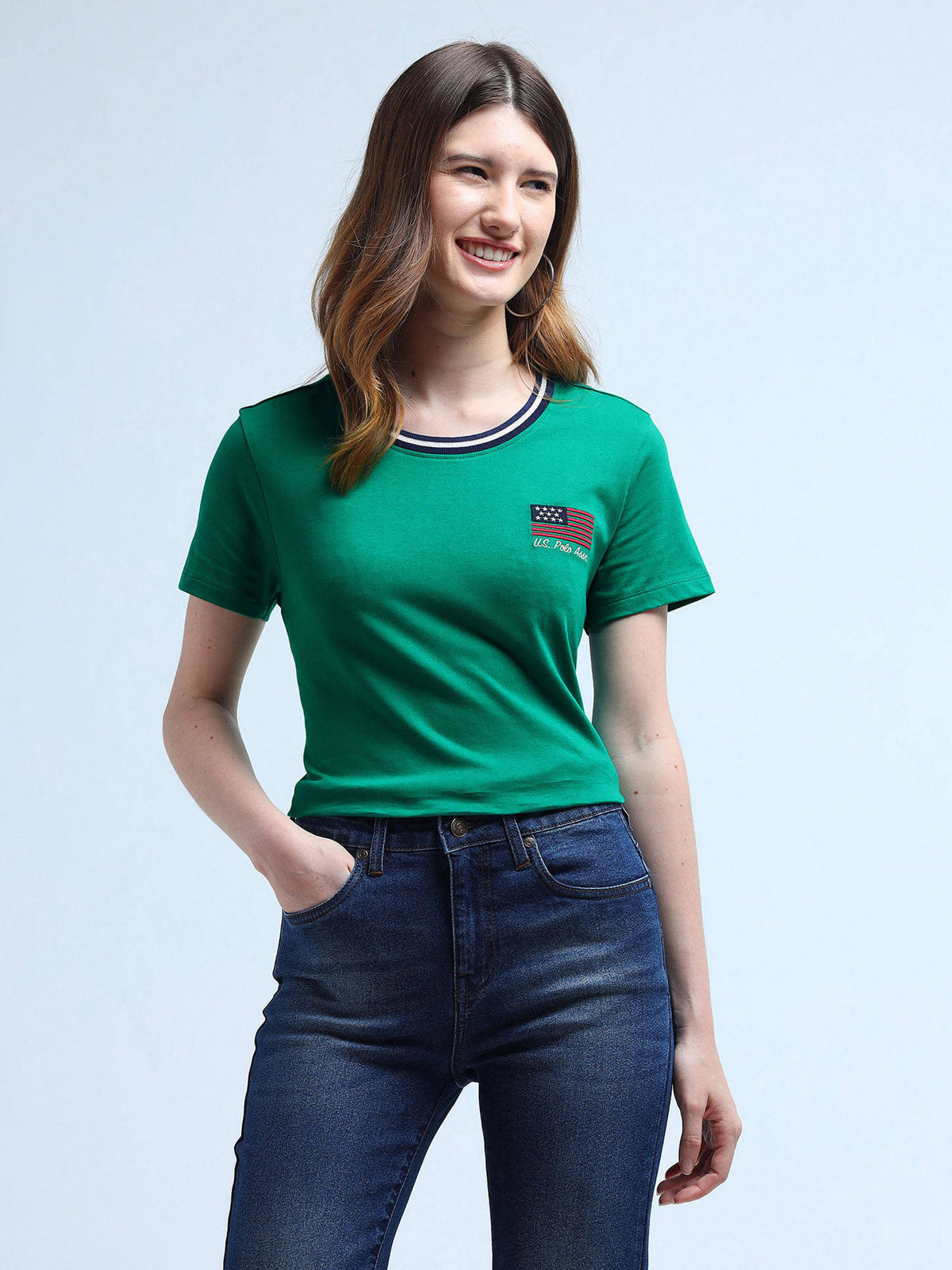 Black Solid Regular Fit T-Shirt | U89 - view 56