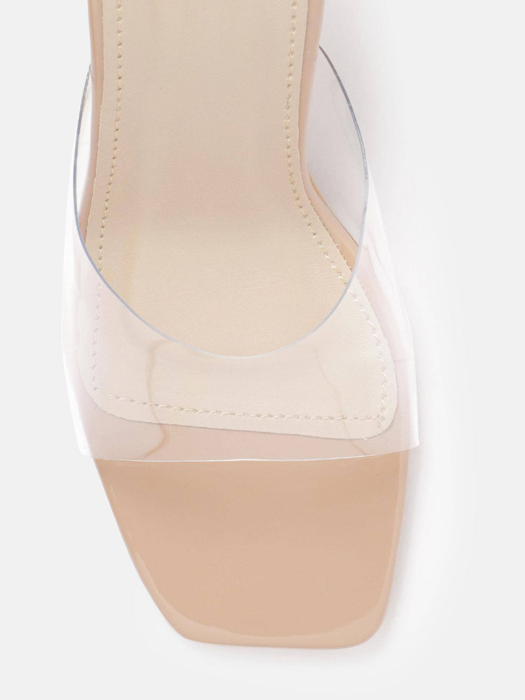 Nude Beige Transparent Hourglass Heels | H78 - view 6