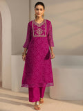 Red Bandhani Printed Straight Kurta with Lining | FY93 - view 14