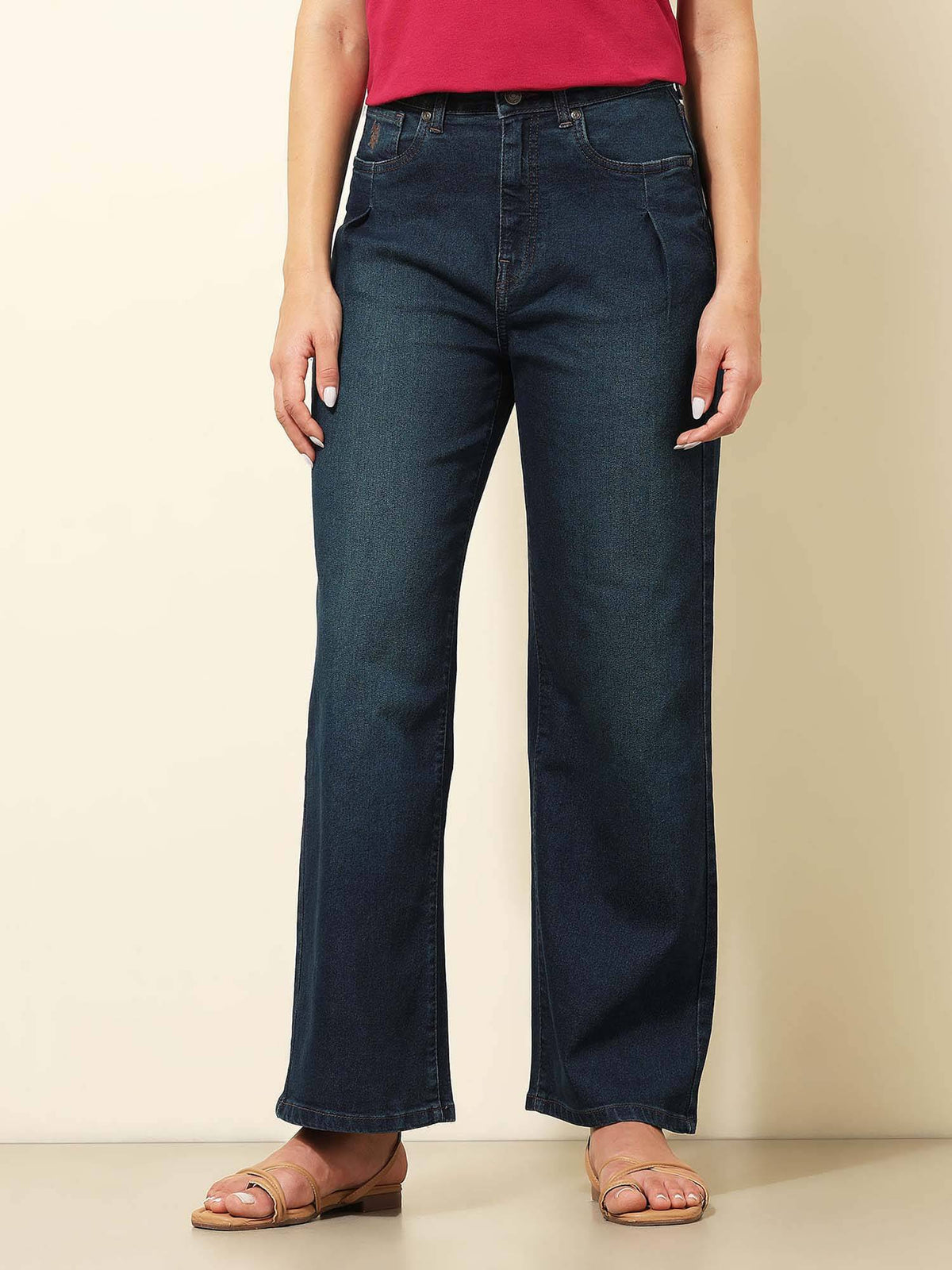 White High Rise Wide Leg Jeans | WL90 - view 8