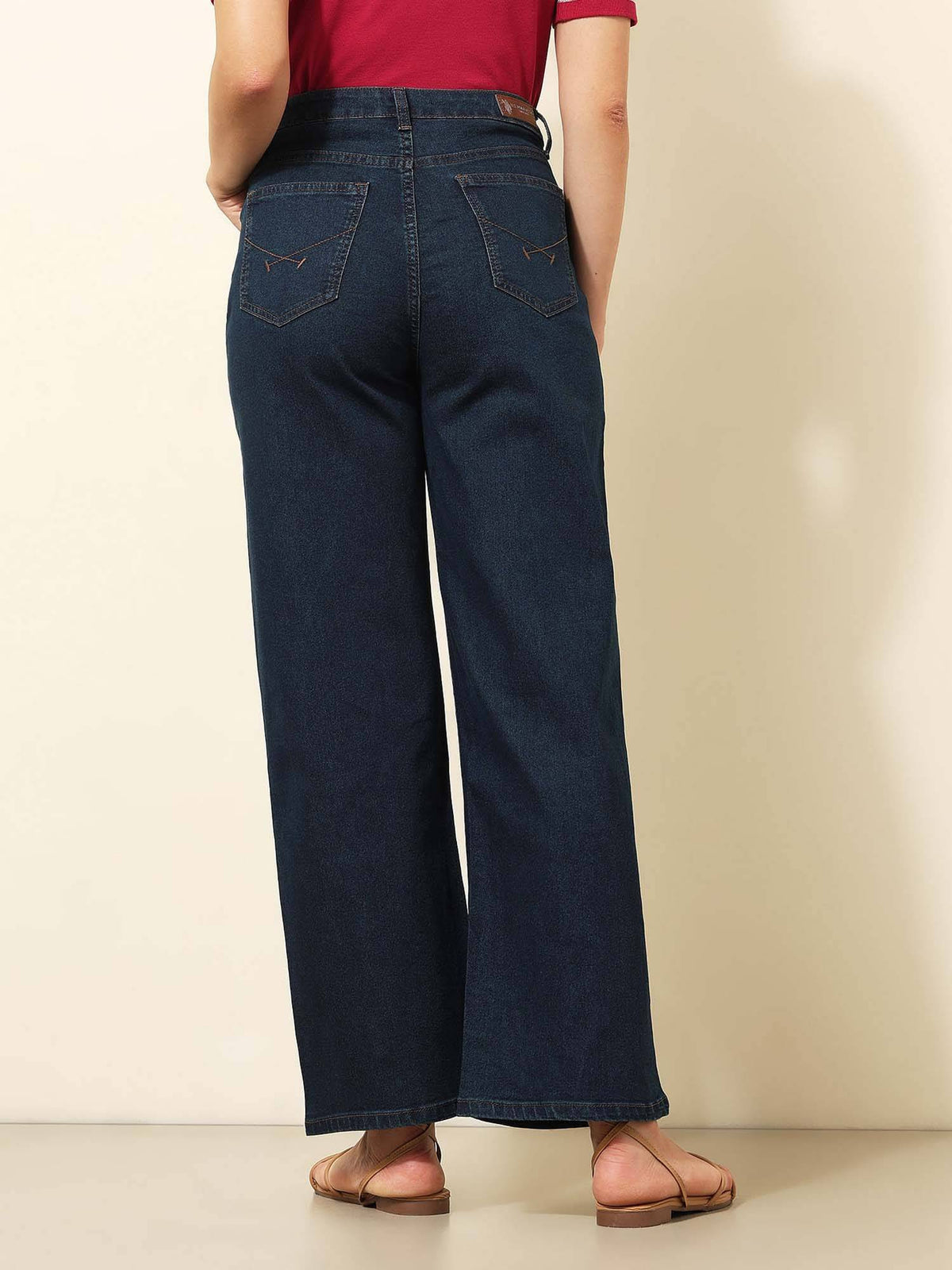 White High Rise Wide Leg Jeans | WL90 - view 12