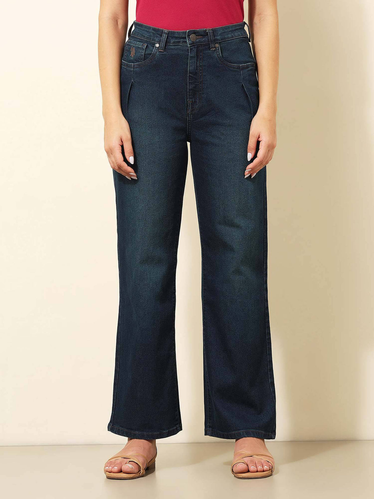 White High Rise Wide Leg Jeans | WL90 - view 13