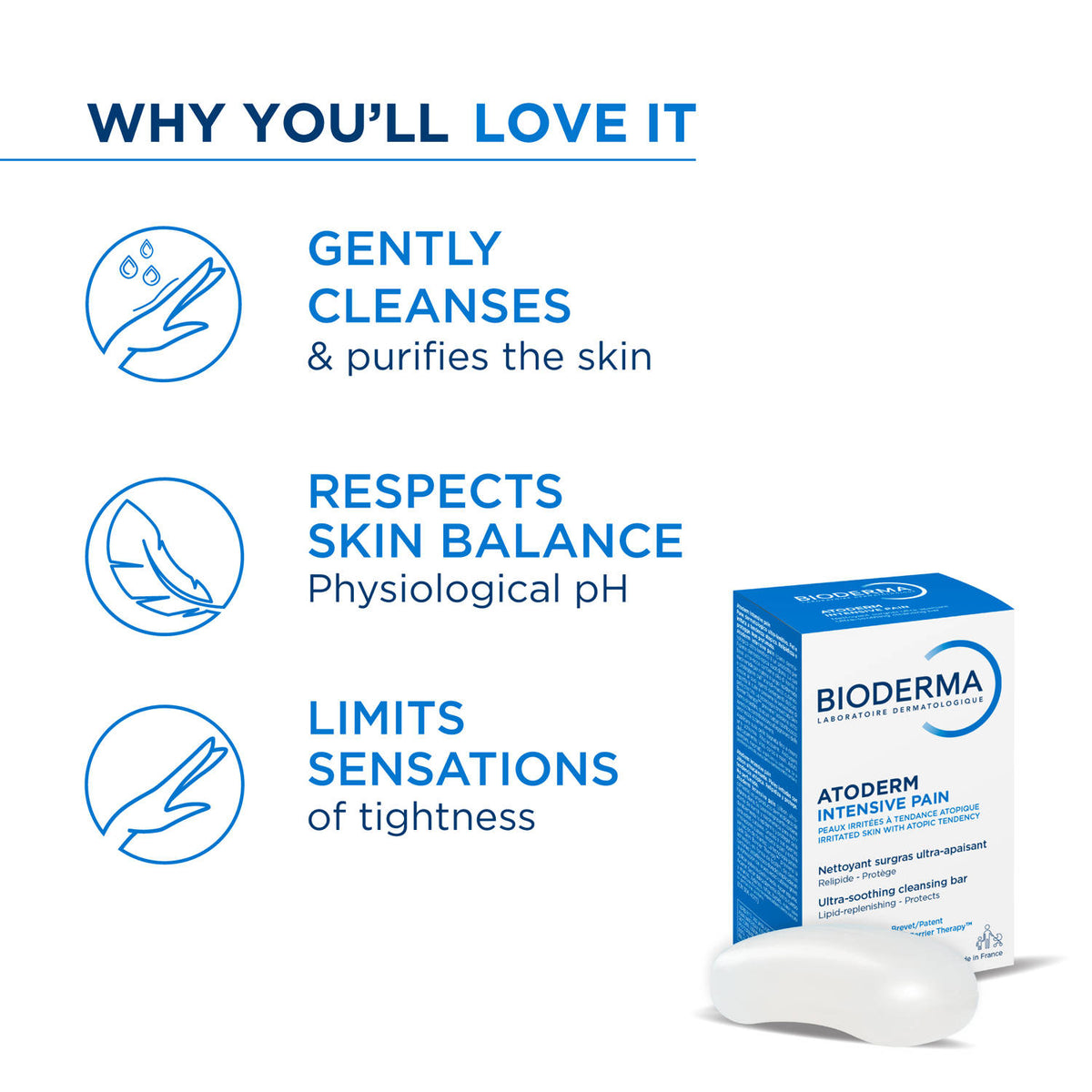 Intensive Baby Soap Bar - Atoderm Pain With Shea Butter | H02 - view 3
