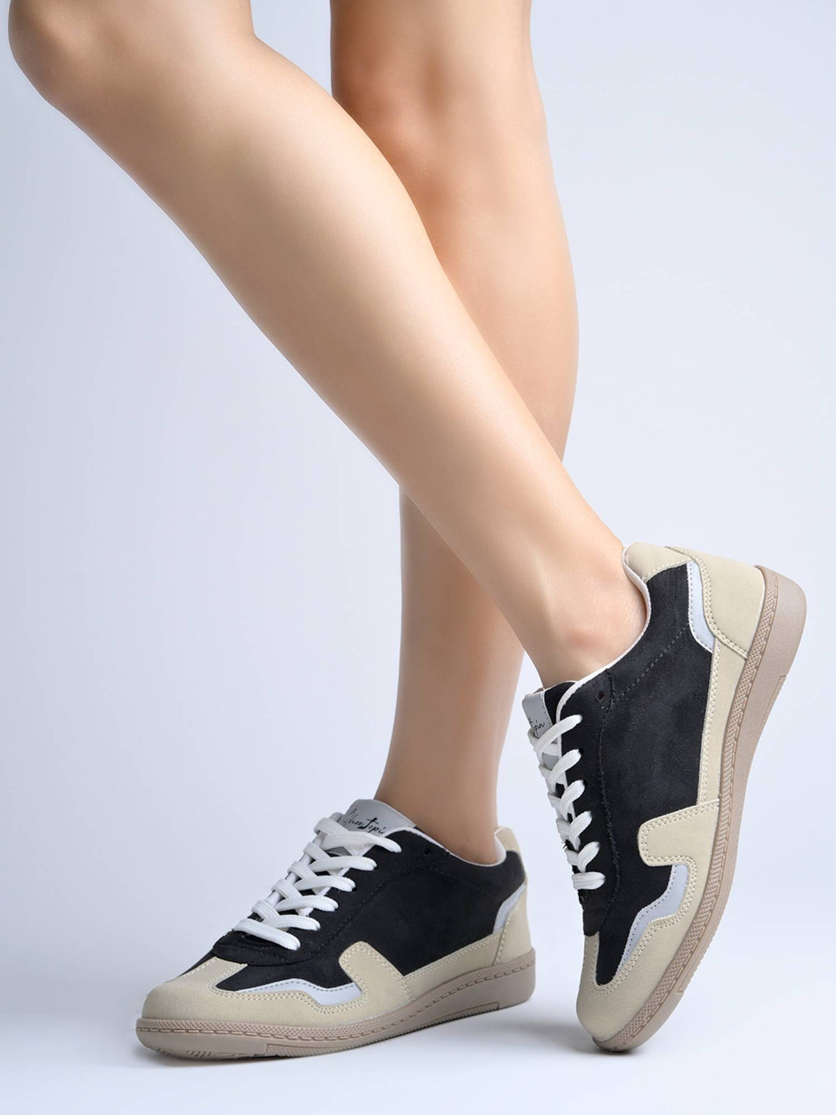 Women Black Suede Sneakers | SN09 - view 2