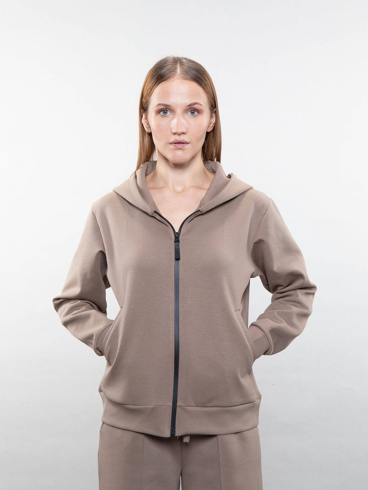 Women Black Zipper Hoodie | HD56 - view 21