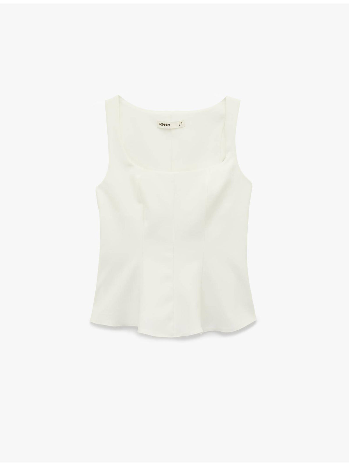 Sleeveless Peplum Top - White | pt51 - view 2