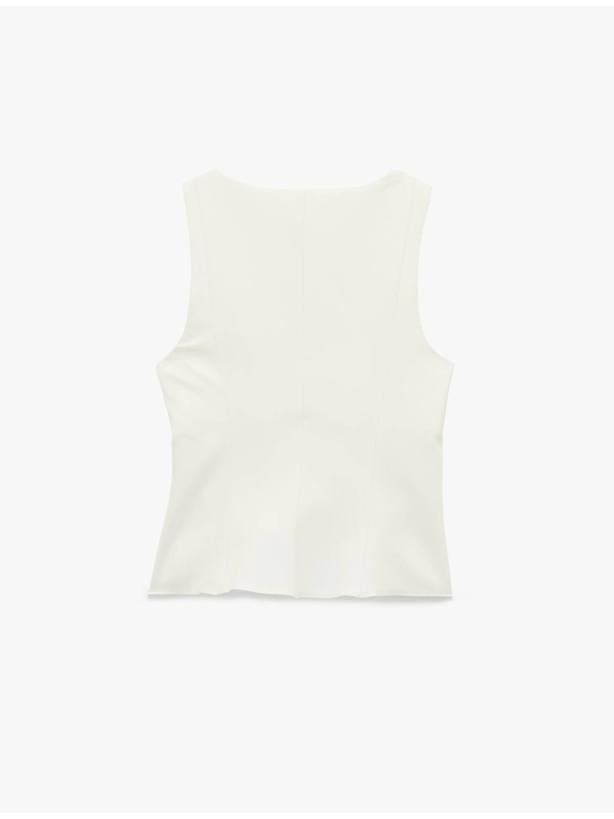 Sleeveless Peplum Top - White | pt51 - view 3