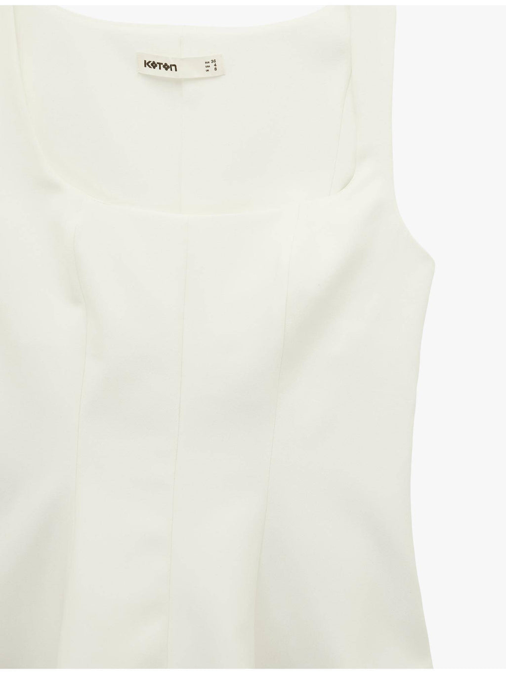 Sleeveless Peplum Top - White | pt51 - view 4